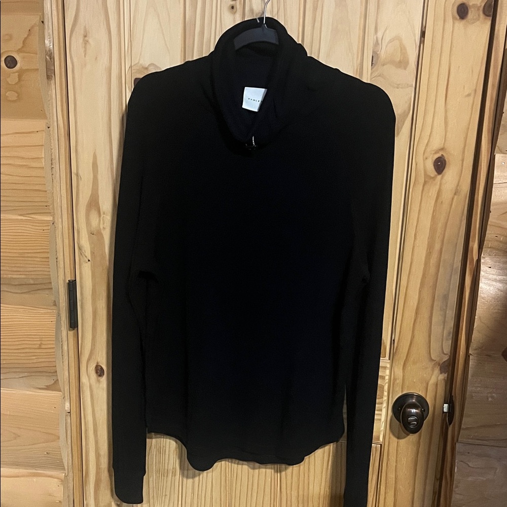 Varley Classic Black Mock Neck Sweater